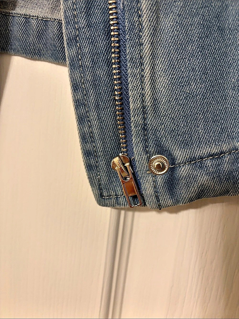 Wishlist Cropped Denim Jacket Blue Medium - Picture 7 of 8